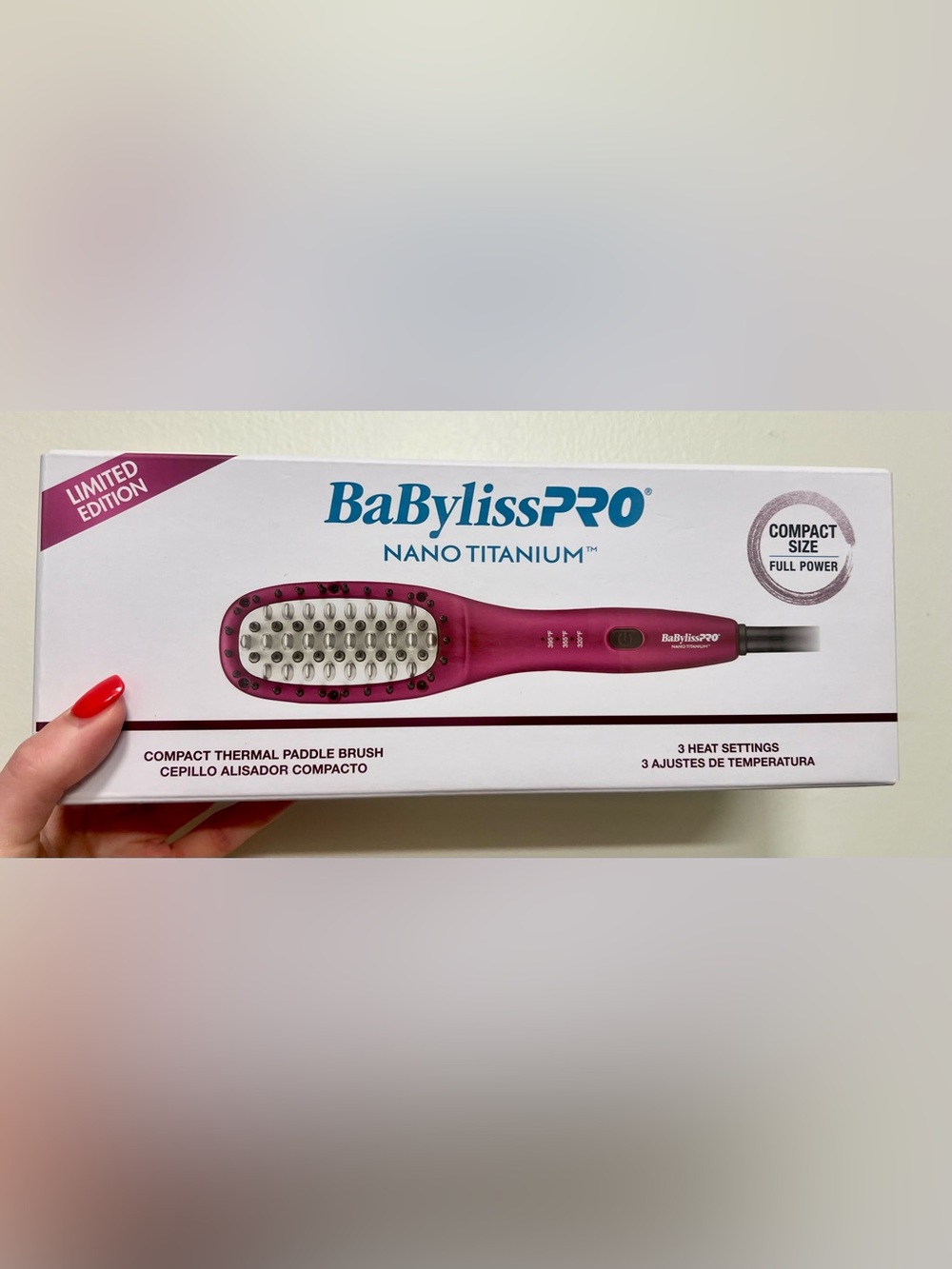 BRAND NEW IN BOX | BaByliss Nano Titanium Compact Paddle Brush